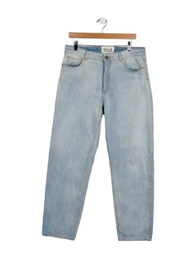 Pre-owned Tove Mid-rise Straight Leg Jeans In Blue