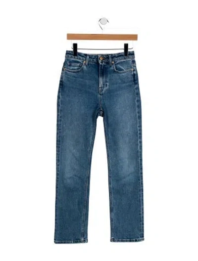 Pre-owned Tove Mid-rise Straight Leg Jeans In Blue