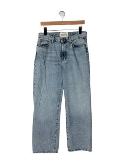 Pre-owned Tove Mid-rise Straight Leg Jeans In Blue
