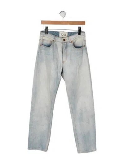 Pre-owned Tove Mid-rise Straight Leg Jeans In Green
