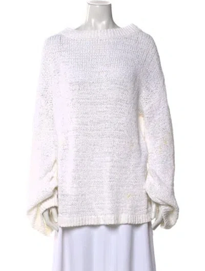 Pre-owned Tove Mock Neck Sweater In White