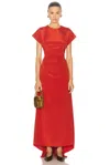 Tove Neveah Maxi Dress In Dark Amber