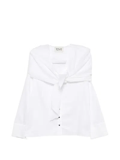Tove Nia Draped Top In White
