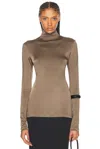 Tove Noor Stretch-jersey Turtleneck Top In Khaki