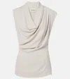 Tove Womens Dove Grey Nuala Sleeveless Stretch-wool Top In Neutral