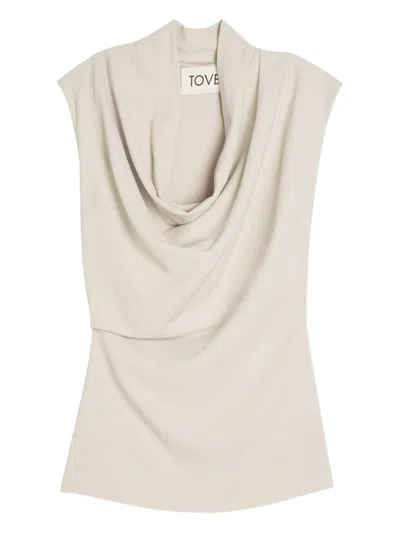 Tove Nula Cowl-neck Top In Neutral
