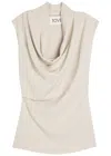 Tove Womens Dove Grey Nuala Sleeveless Stretch-wool Top In Neutral