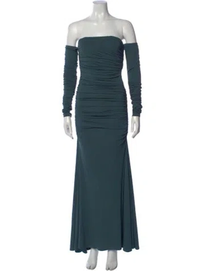Pre-owned Tove Off-the-shoulder Long Dress W/ Tags In Blue