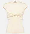 Tove Paola Gathered Jersey Top In Cream