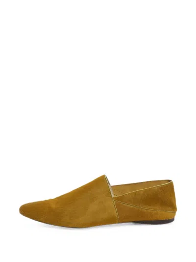 Pre-owned Tove Pascale Calf Hair Slippers In Green