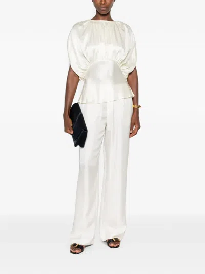 Tove Peta Ruched Blouse In White