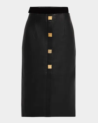 Tove Black Viola Midi Skirt