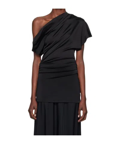 Tove Pleated Blouse In Black