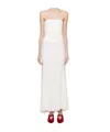 Tove Pleated Tube Top Dress In White