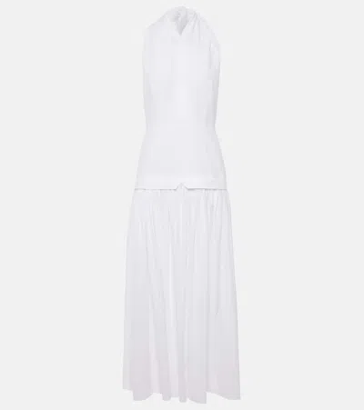 Tove Quinn Cotton Midi Dress In White