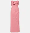 Tove Rahel Linen And Cotton-blend Maxi Dress In Raspberry