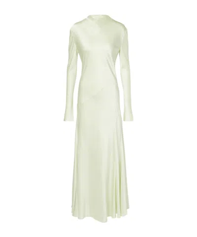 Tove Raquel Silk-blend Maxi Dress In White