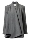 Tove Ren Pinstripe Drape Jacket In Gray
