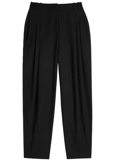 Tove Robena Pleated Wool Trousers In Black