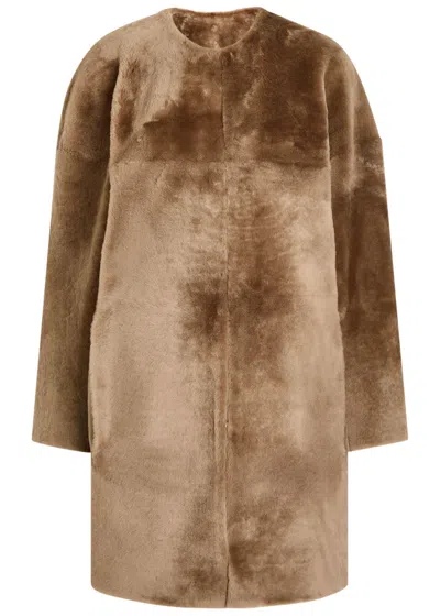 Tove Roisin Shearling Coat In Brown