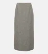 Tove Romilie Linen Maxi Skirt In Grau