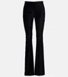 Tove Roux Cotton-blend Velvet Flared Pants In Animal Print
