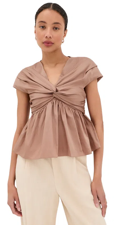 Tove Ruhi Twisted-detail Top In Pink