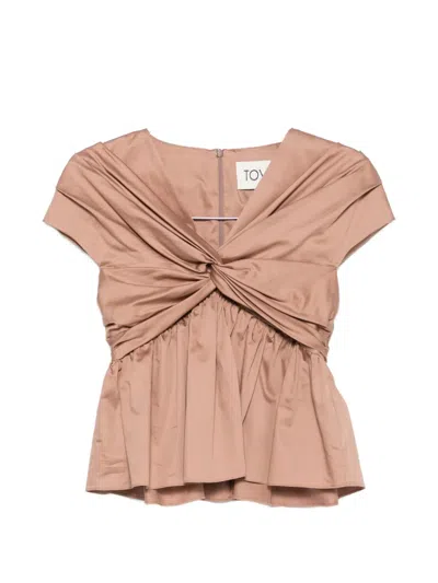 Tove Ruhi Twisted-detail Top In Pink