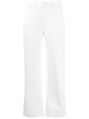 Tove Neutral Sadie Mid-rise Straight Jeans In White