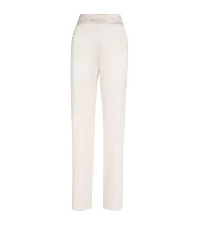 Tove Satin Loretta Wide-leg Trousers In Ivory