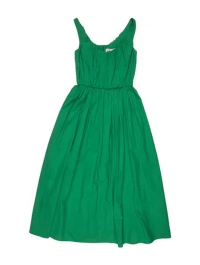 Pre-owned Tove Scoop Neck Midi Length Dress In Green