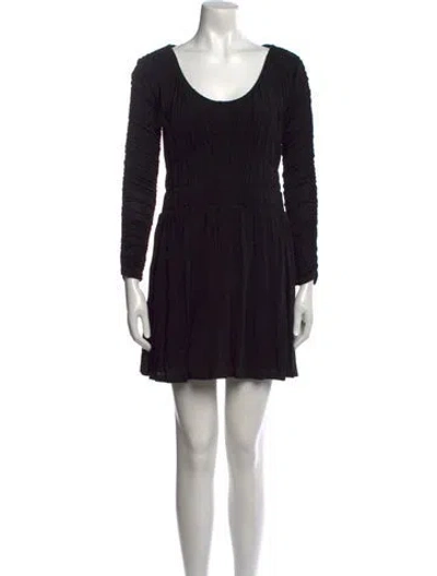 Pre-owned Tove Scoop Neck Mini Dress In Black