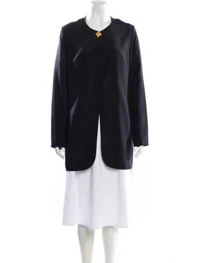 Pre-owned Tove Silk Coat In Black