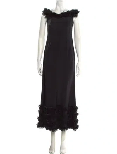 Pre-owned Tove Silk Long Dress In Black