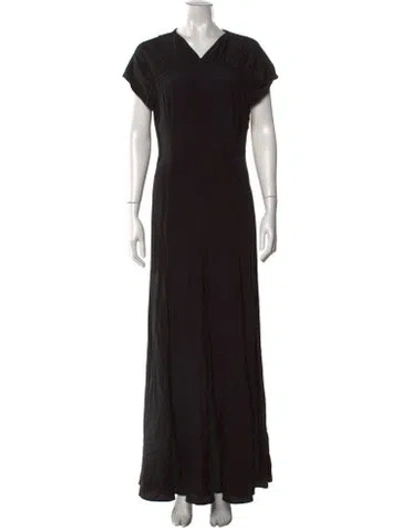 Pre-owned Tove Silk Long Dress In Black