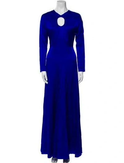 Pre-owned Tove Silk Long Dress In Blue
