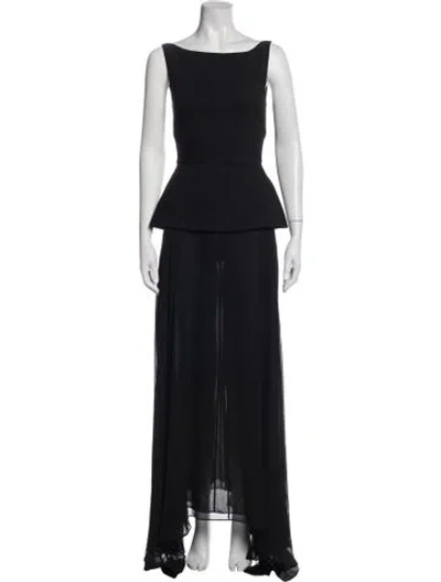 Pre-owned Tove Silk Long Dress In Blue