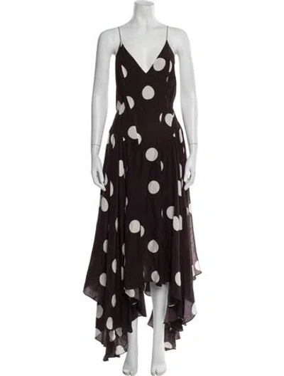 Pre-owned Tove Silk Long Dress In Brown