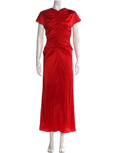 Pre-owned Tove Silk Long Dress In Orange