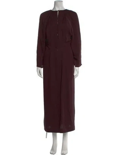 Pre-owned Tove Silk Long Dress W/ Tags In Brown