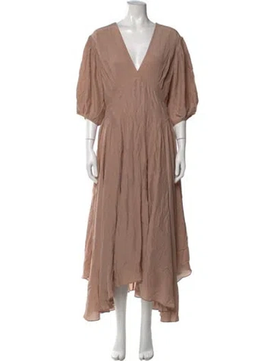 Pre-owned Tove Silk Midi Length Dress In Neutral