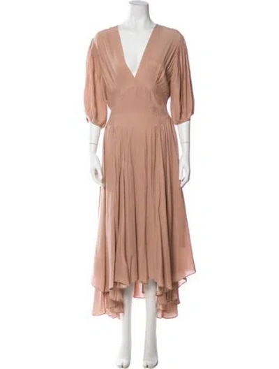 Pre-owned Tove Silk Midi Length Dress In Pink