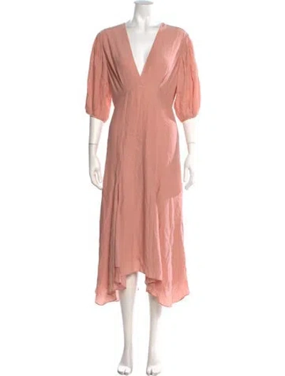 Pre-owned Tove Silk Midi Length Dress In Pink