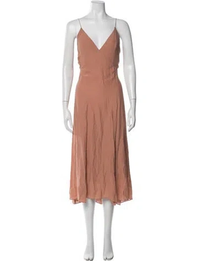 Pre-owned Tove Silk Midi Length Dress In Pink