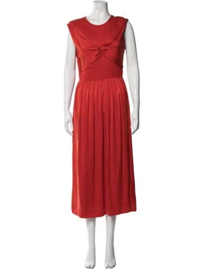 Pre-owned Tove Silk Midi Length Dress In Red