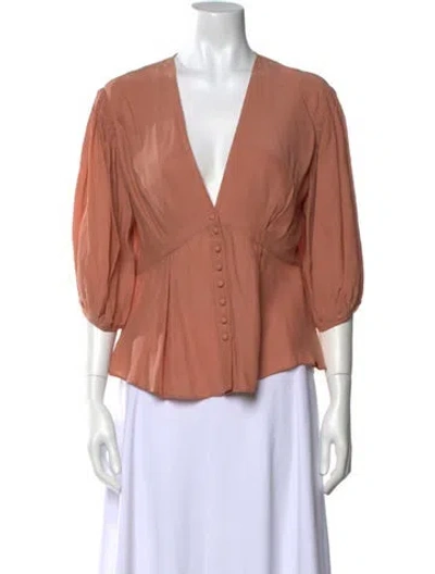 Pre-owned Tove Silk V-neck Blouse In Pink