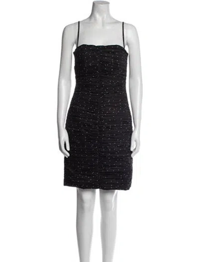 Pre-owned Tove Square Neckline Mini Dress In Black