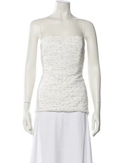Pre-owned Tove Square Neckline Sleeveless Top In White