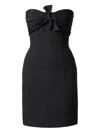 Tove Dipti Linen And Cotton-blend Minidress In Black