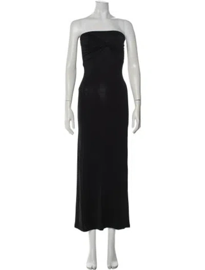 Pre-owned Tove Strapless Long Dress In Black